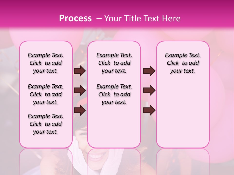 Hot Pink Balloons Celebration PowerPoint Template