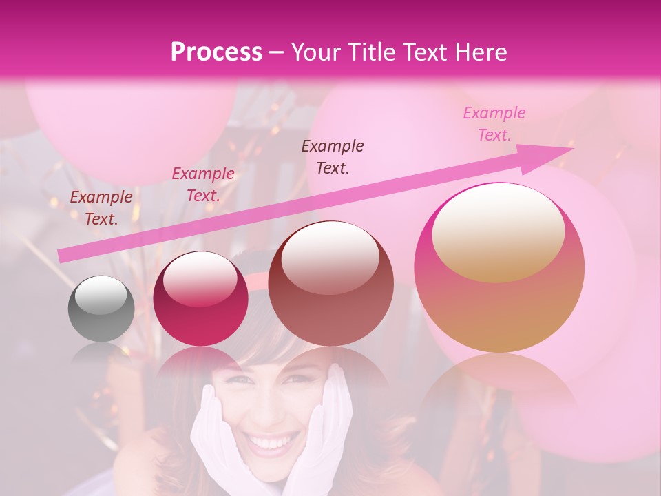Hot Pink Balloons Celebration PowerPoint Template