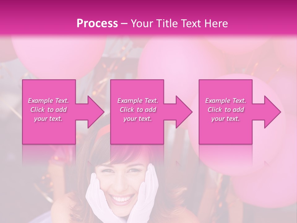 Hot Pink Balloons Celebration PowerPoint Template