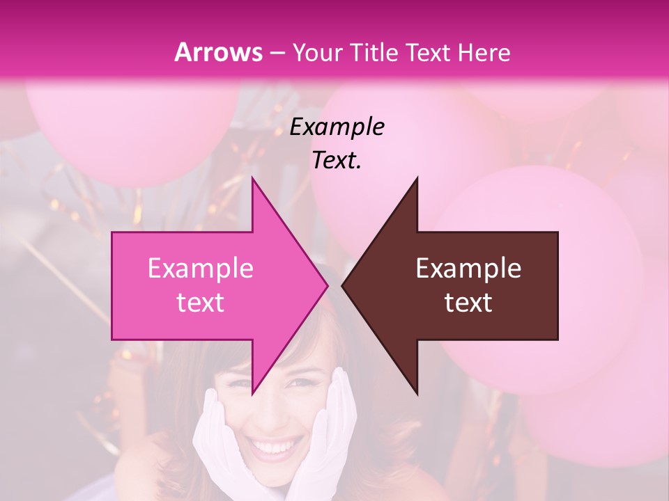 Hot Pink Balloons Celebration PowerPoint Template