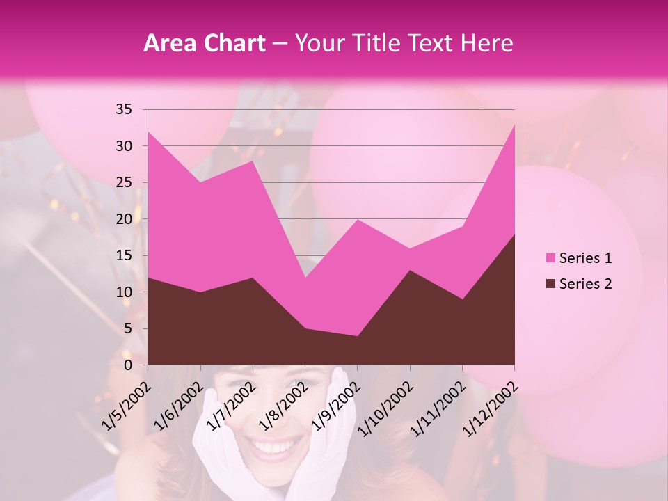 Hot Pink Balloons Celebration PowerPoint Template