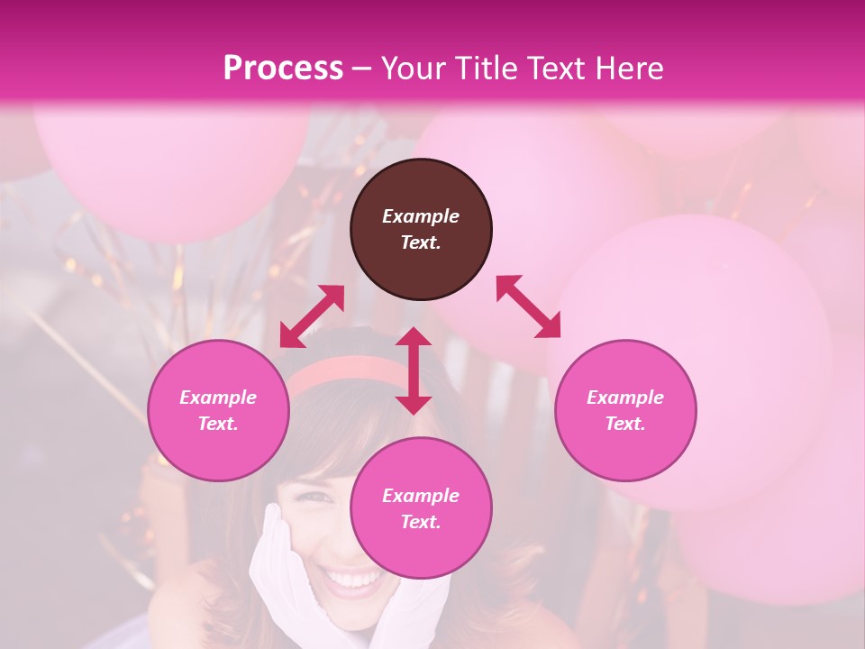 Hot Pink Balloons Celebration PowerPoint Template