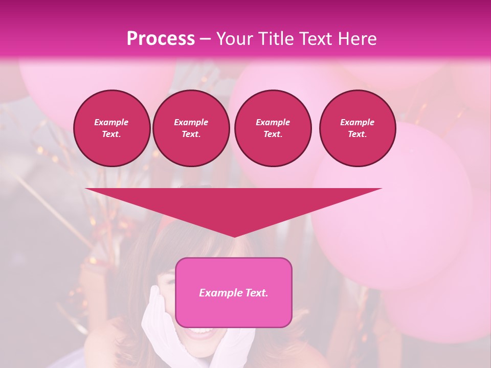 Hot Pink Balloons Celebration PowerPoint Template