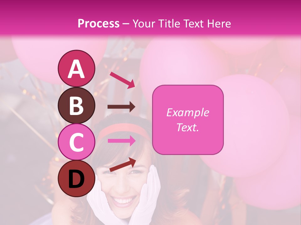 Hot Pink Balloons Celebration PowerPoint Template