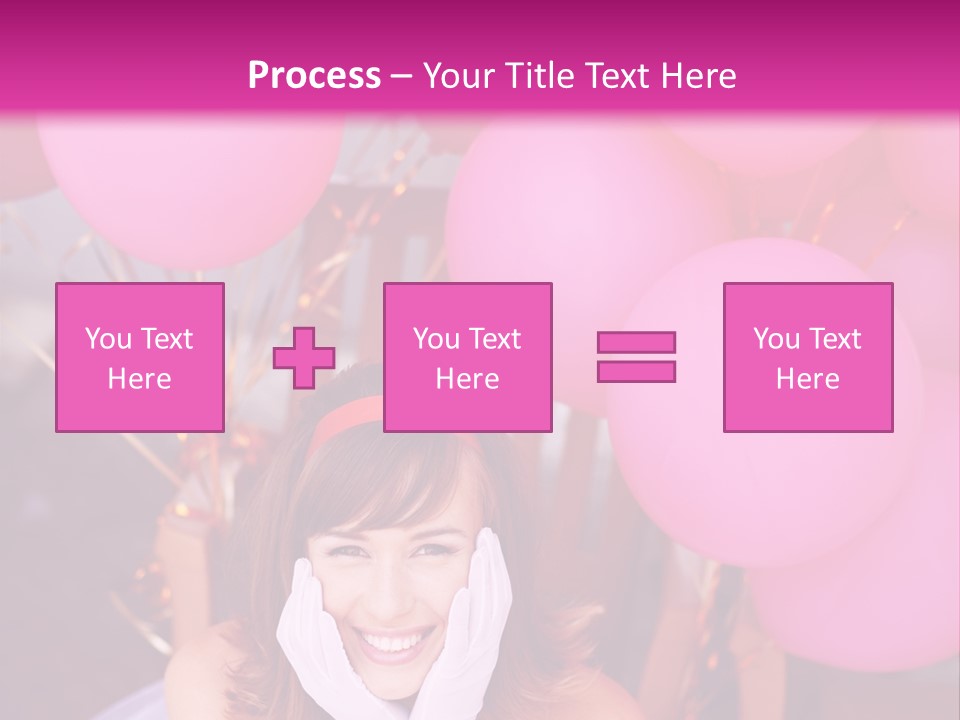 Hot Pink Balloons Celebration PowerPoint Template