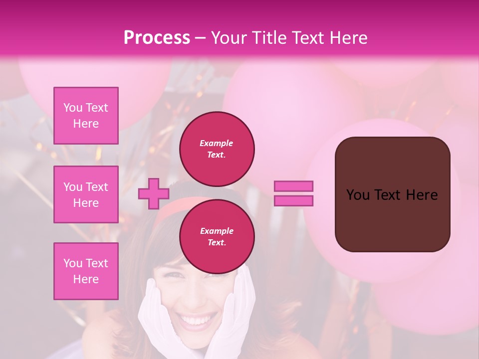Hot Pink Balloons Celebration PowerPoint Template