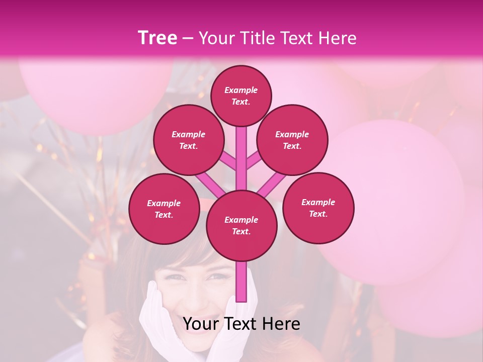 Hot Pink Balloons Celebration PowerPoint Template
