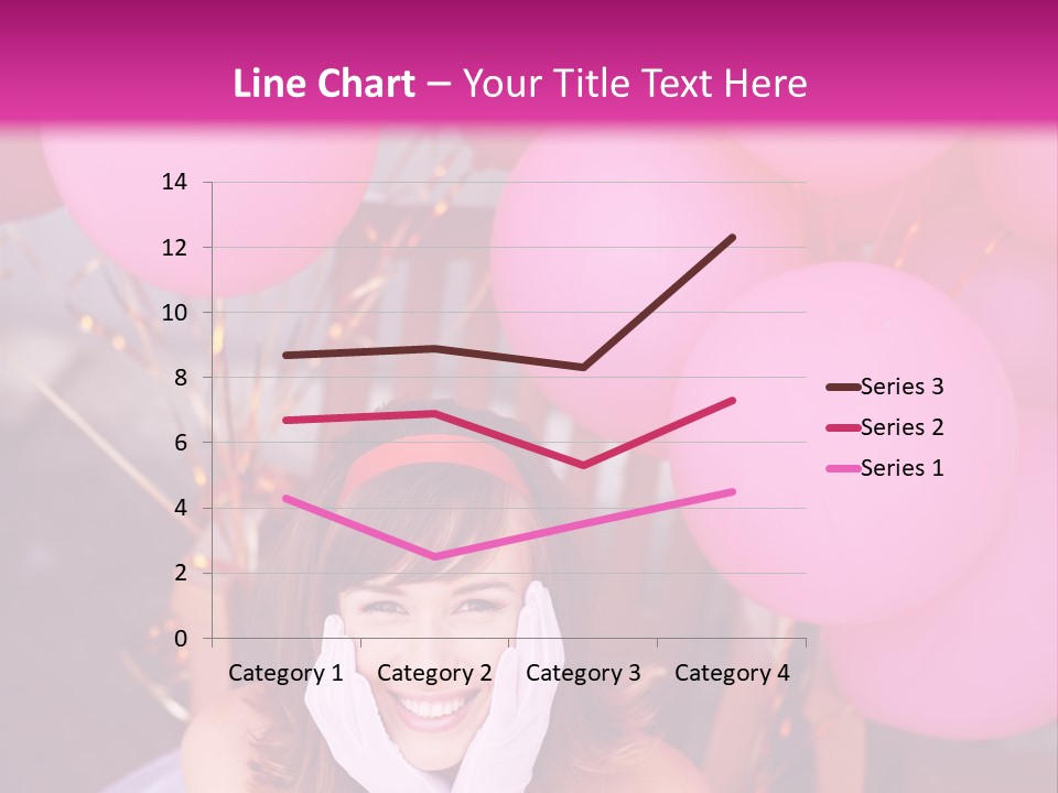 Hot Pink Balloons Celebration PowerPoint Template