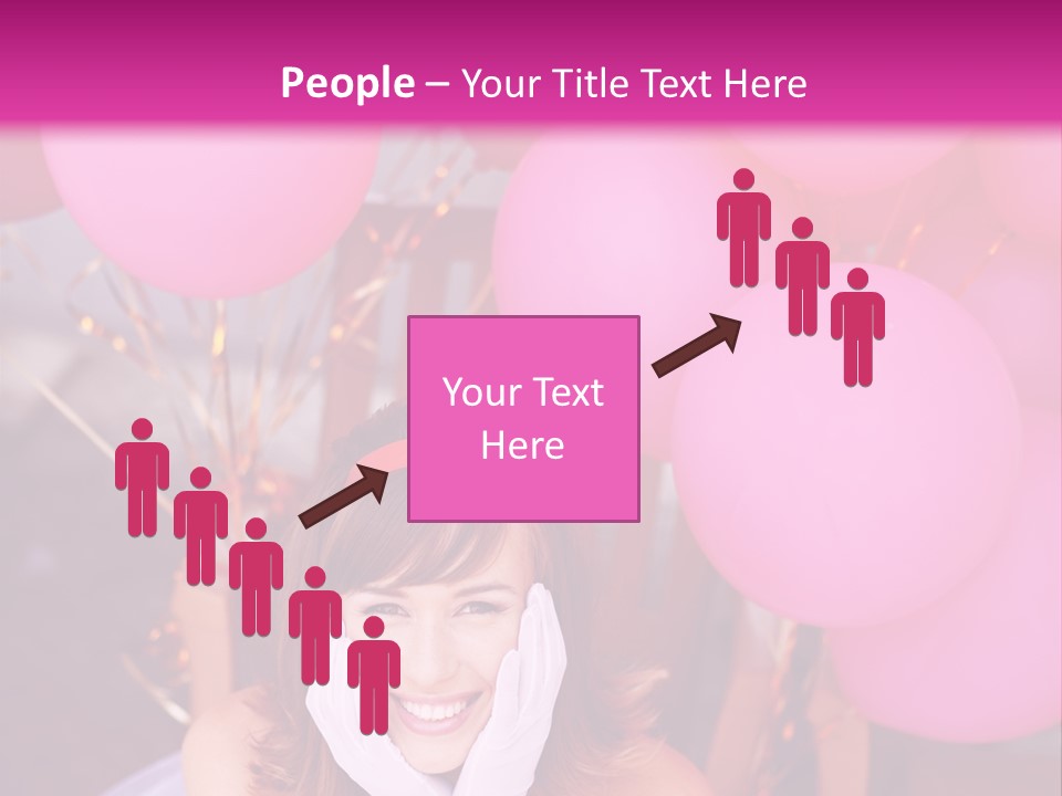 Hot Pink Balloons Celebration PowerPoint Template