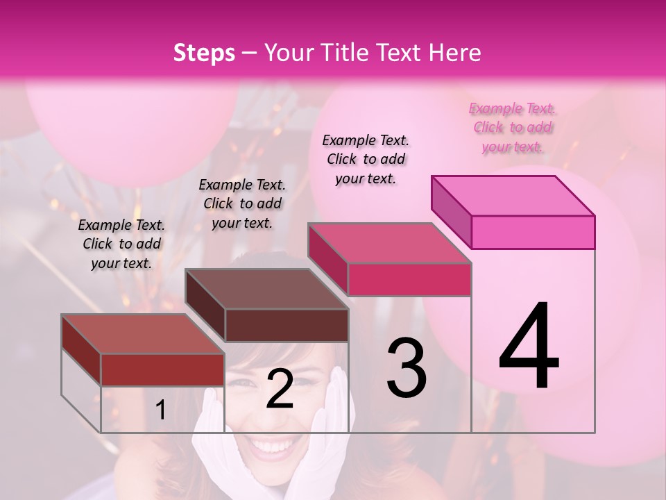 Hot Pink Balloons Celebration PowerPoint Template