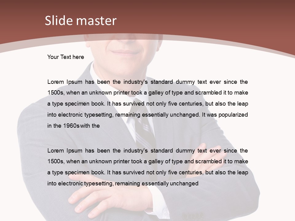 Smiling Manager Bookkeeper PowerPoint Template