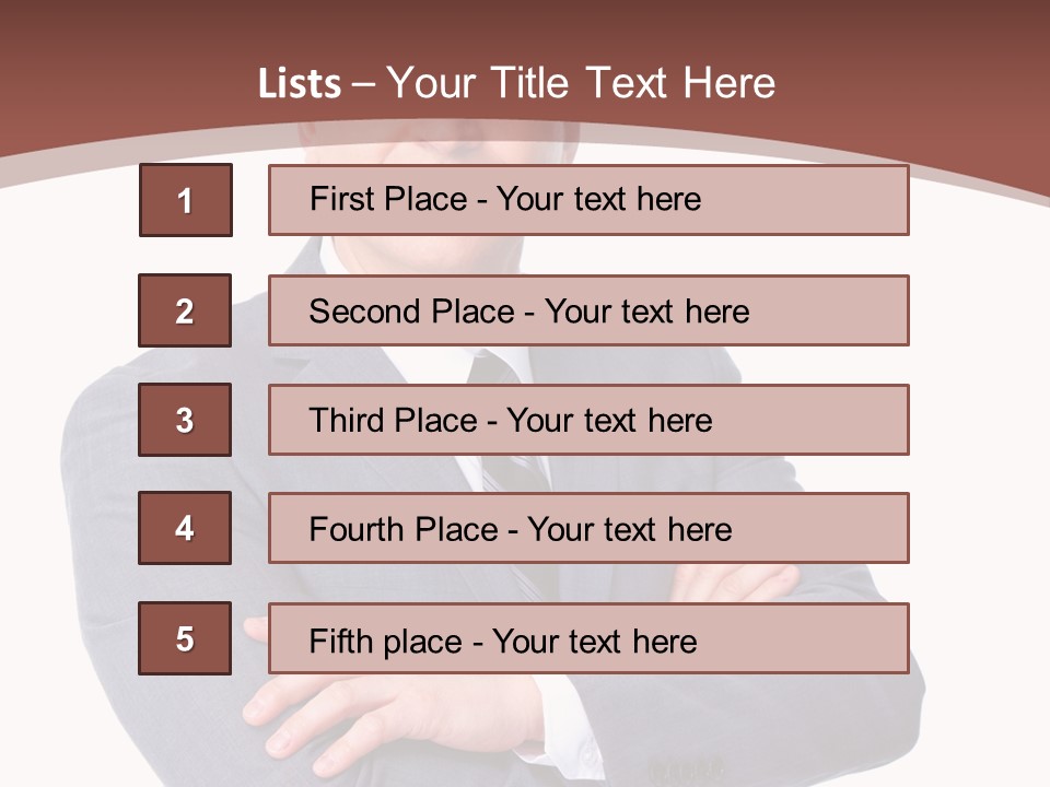 Smiling Manager Bookkeeper PowerPoint Template