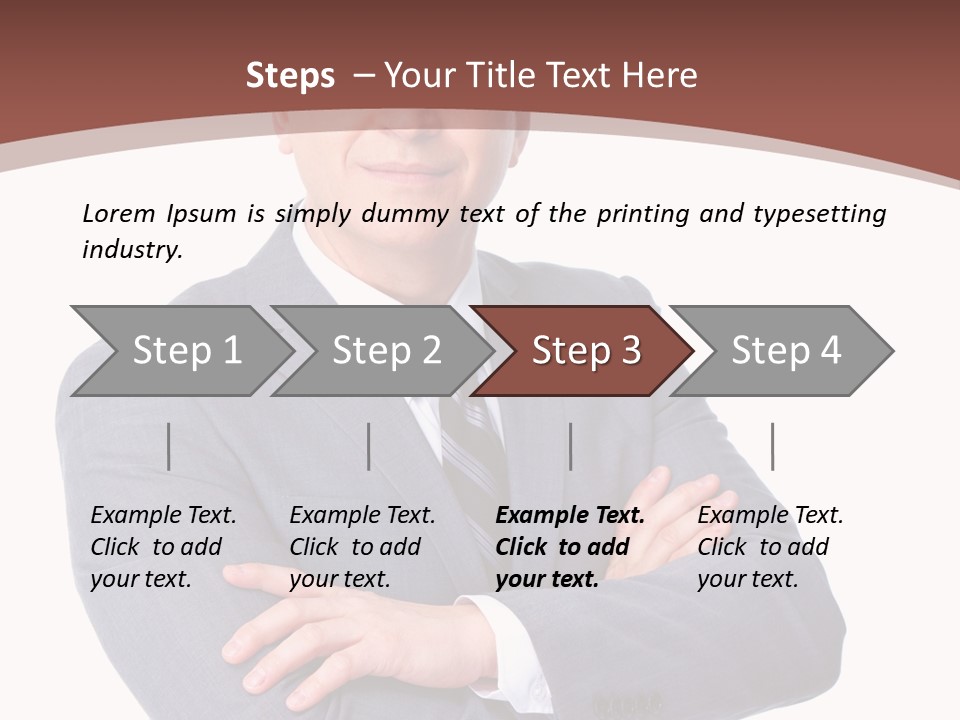Smiling Manager Bookkeeper PowerPoint Template