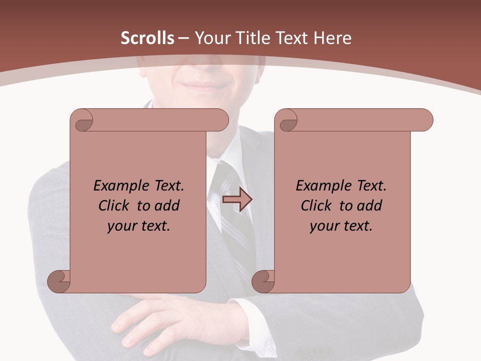 Smiling Manager Bookkeeper PowerPoint Template
