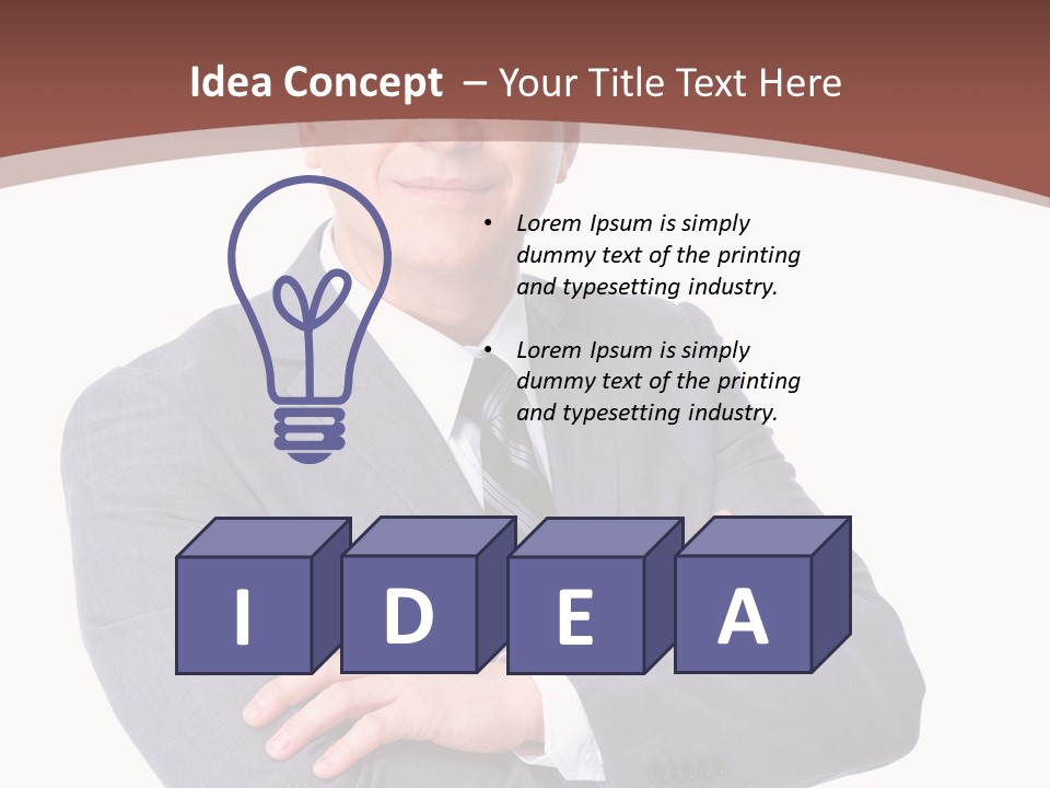 Smiling Manager Bookkeeper PowerPoint Template