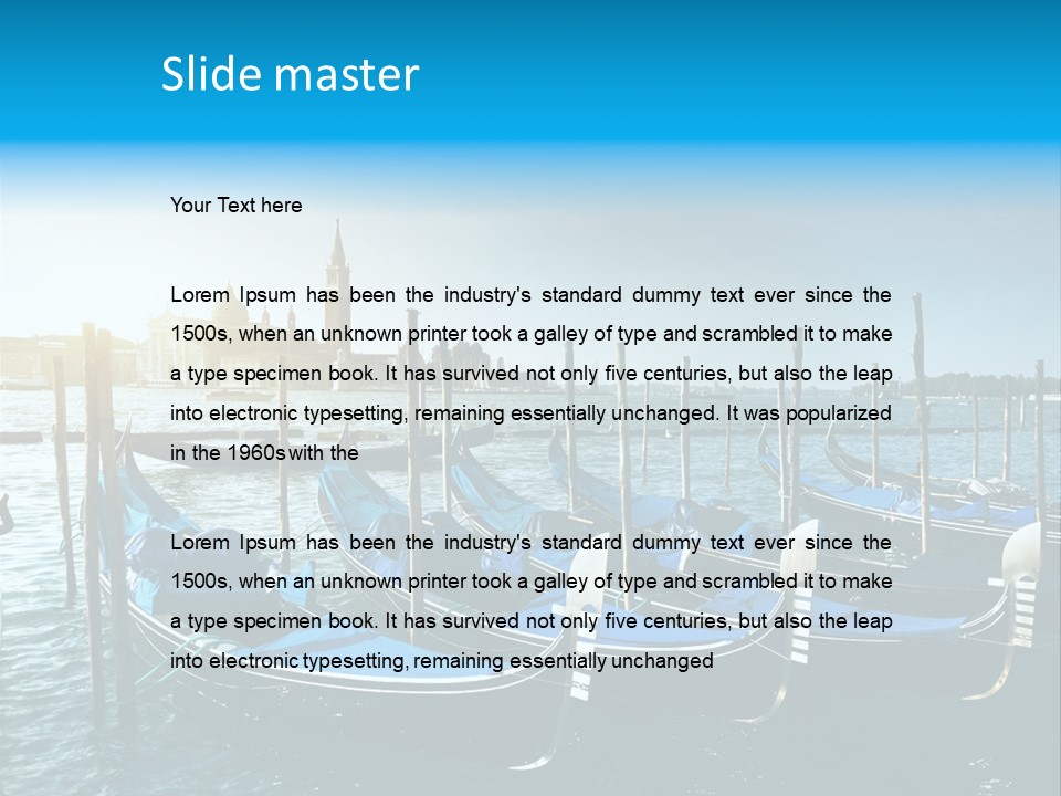 Blue Venetian Water PowerPoint Template