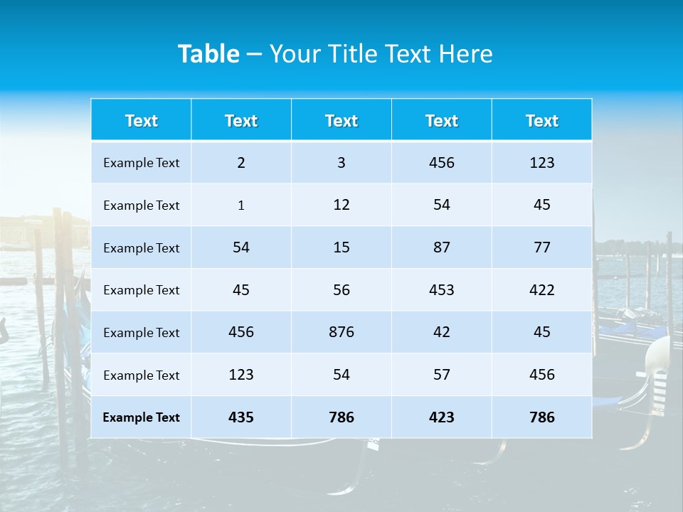 Blue Venetian Water PowerPoint Template