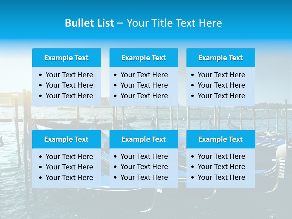 Blue Venetian Water PowerPoint Template