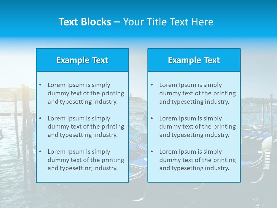 Blue Venetian Water PowerPoint Template