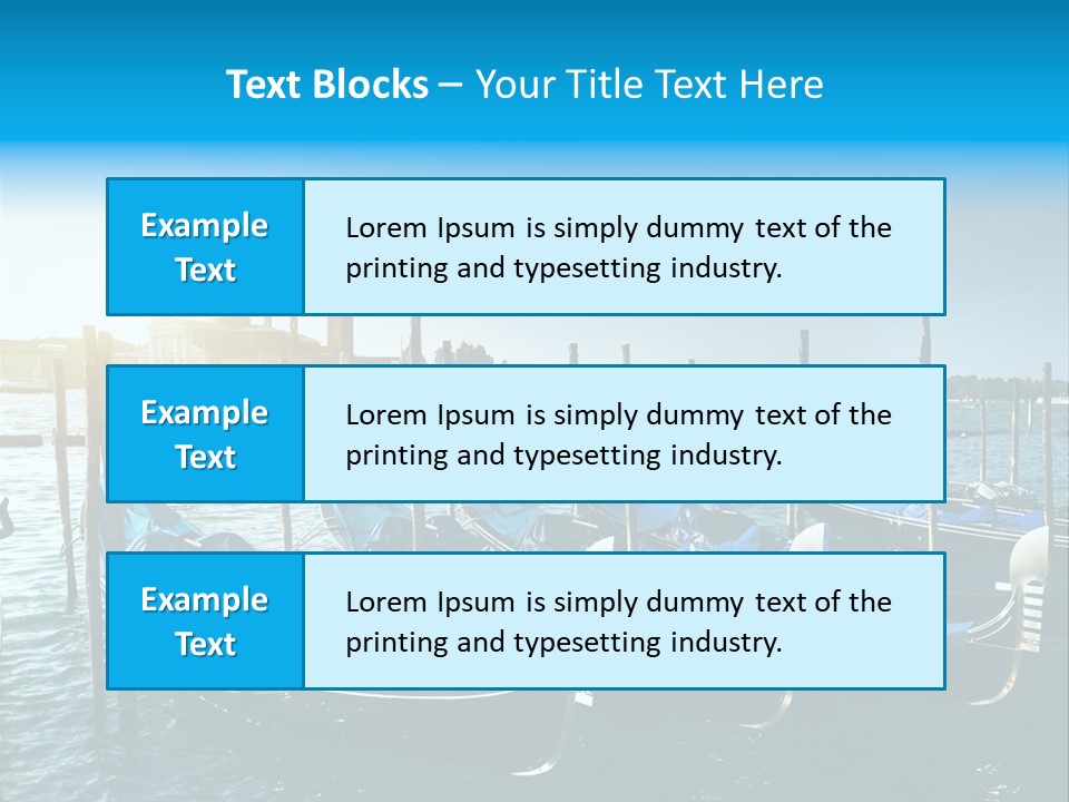 Blue Venetian Water PowerPoint Template