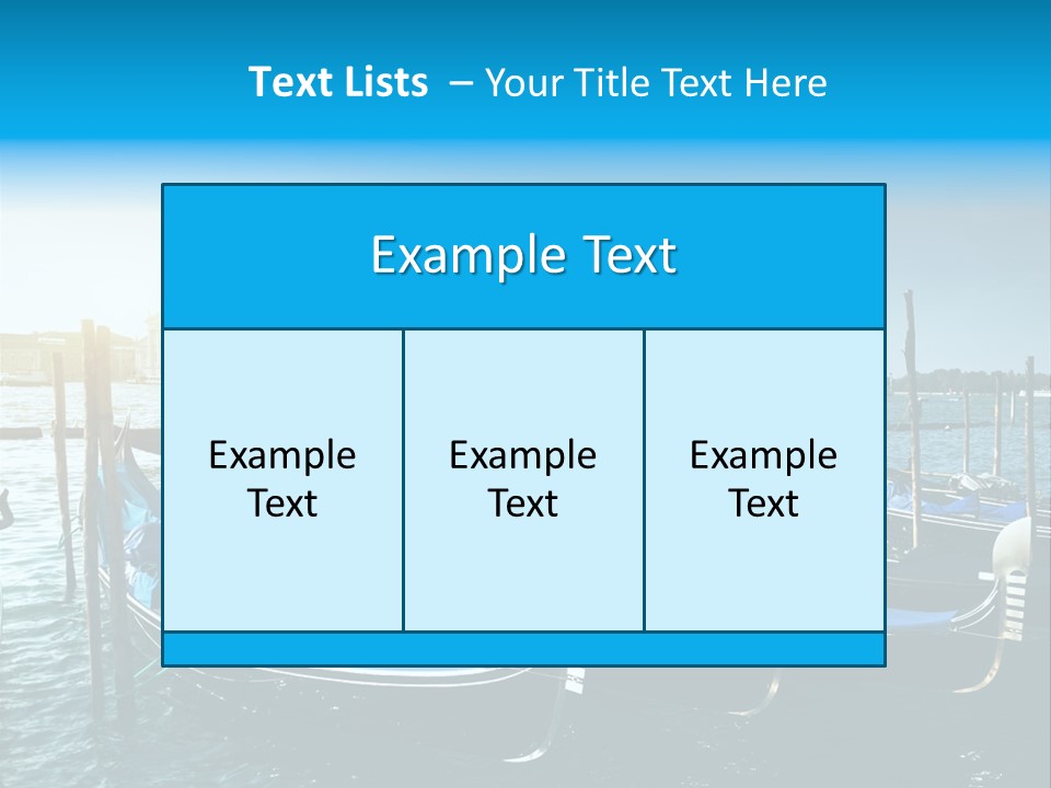Blue Venetian Water PowerPoint Template