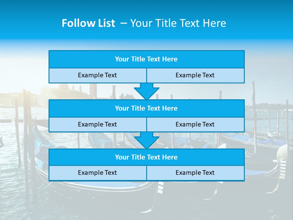 Blue Venetian Water PowerPoint Template