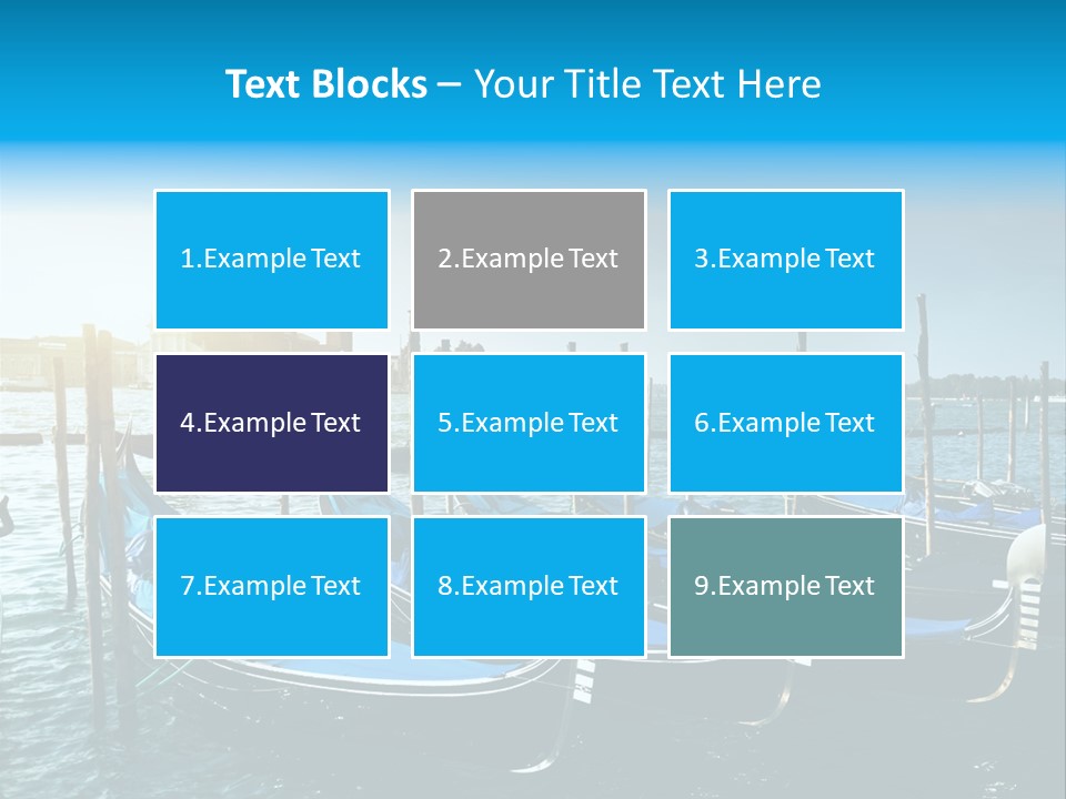 Blue Venetian Water PowerPoint Template