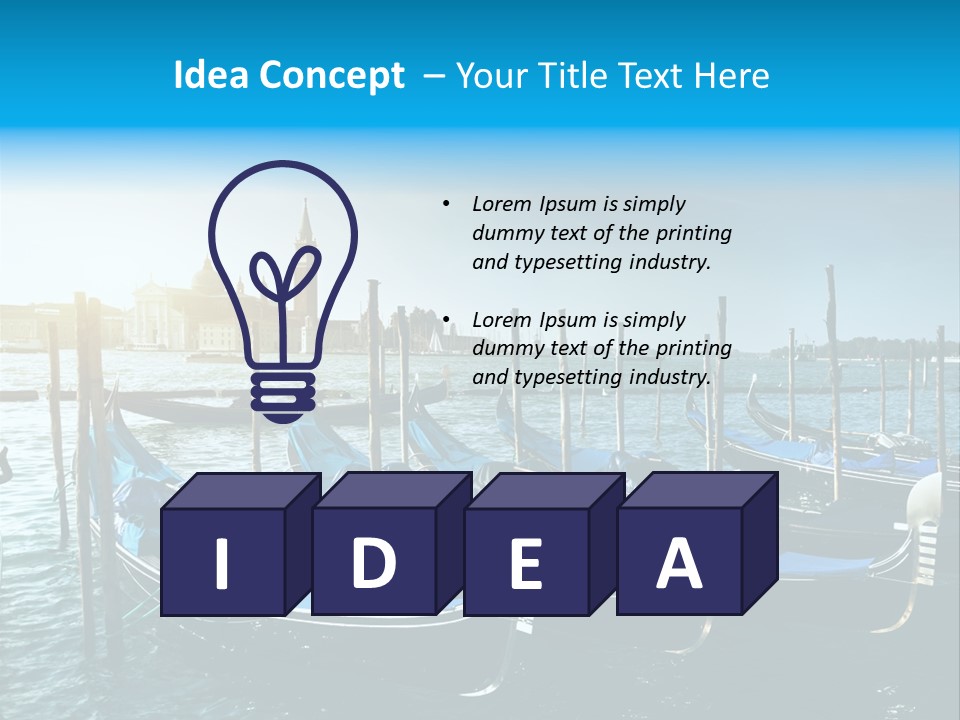 Blue Venetian Water PowerPoint Template