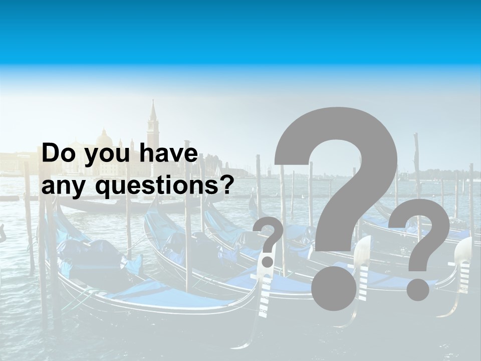 Blue Venetian Water PowerPoint Template