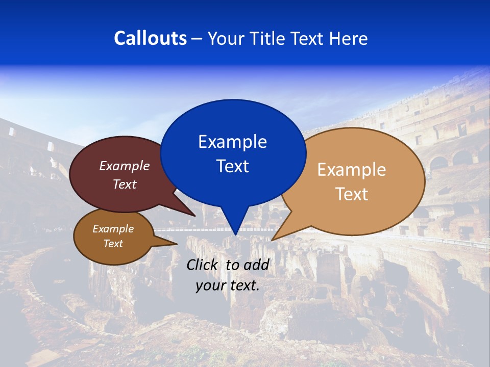 Amphitheatre Colloseum Big PowerPoint Template