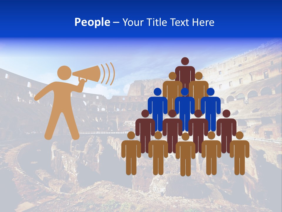 Amphitheatre Colloseum Big PowerPoint Template