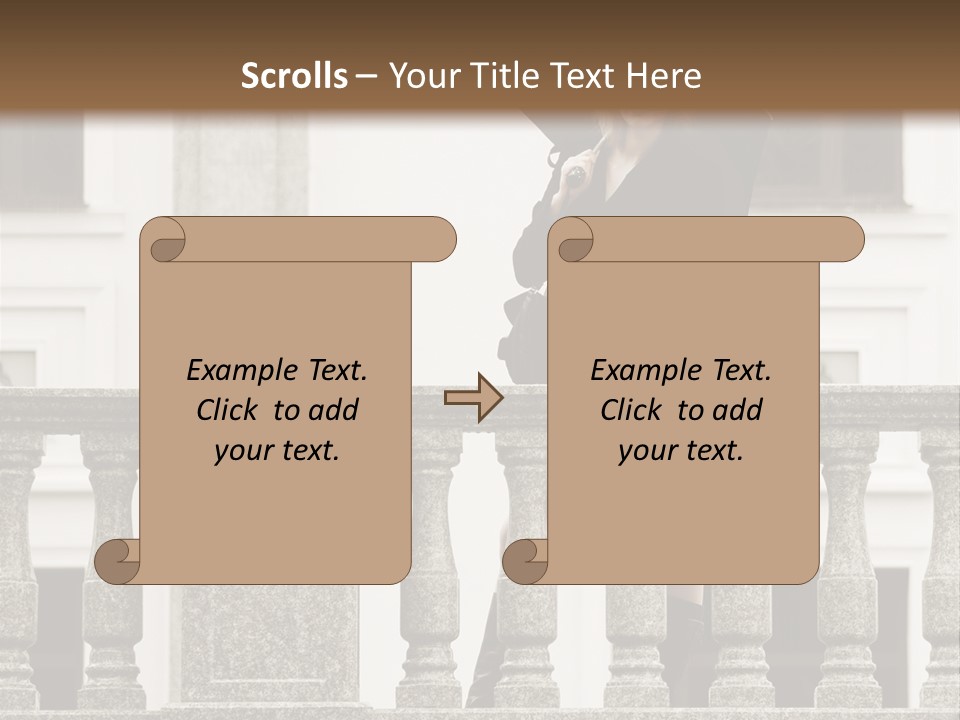 Window Lady Human PowerPoint Template