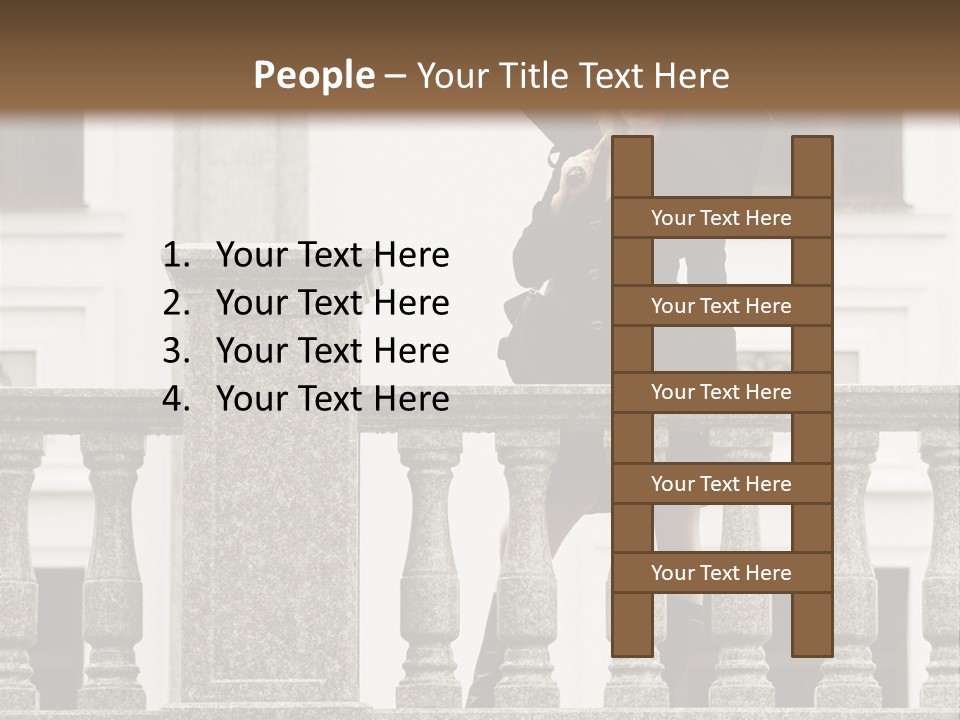 Window Lady Human PowerPoint Template
