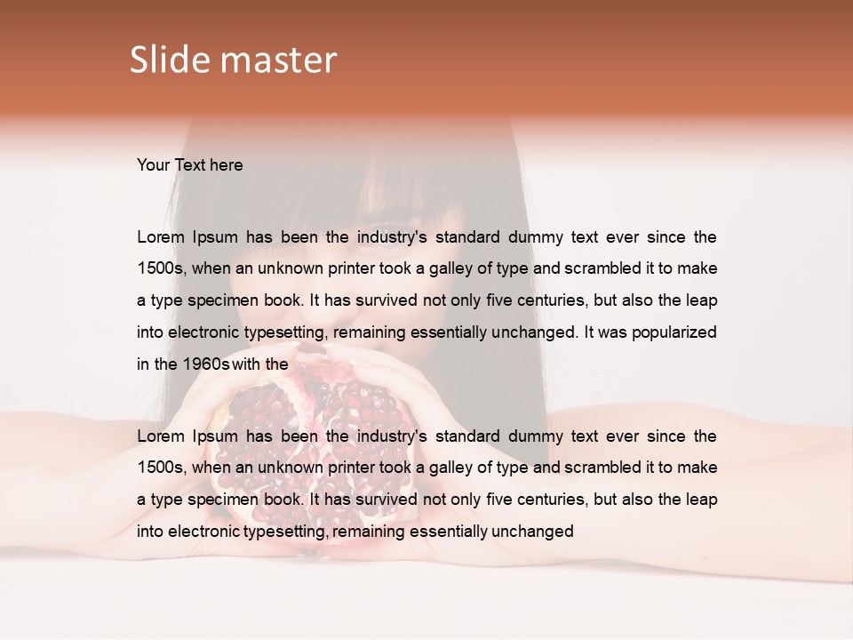 Female Hair Happy PowerPoint Template