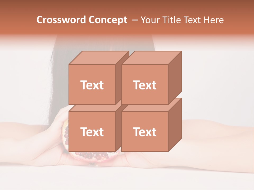 Female Hair Happy PowerPoint Template