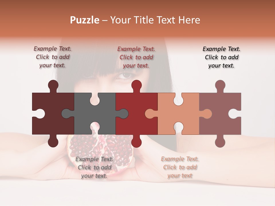 Female Hair Happy PowerPoint Template