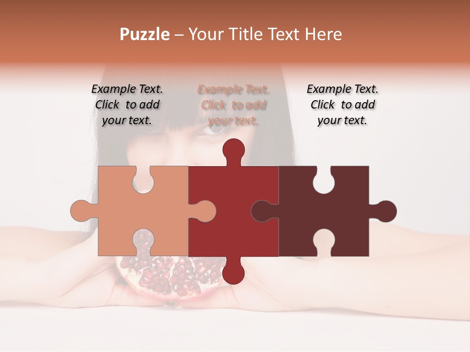 Female Hair Happy PowerPoint Template