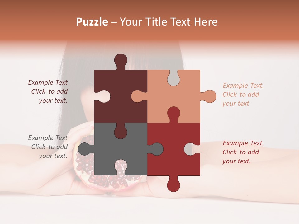 Female Hair Happy PowerPoint Template