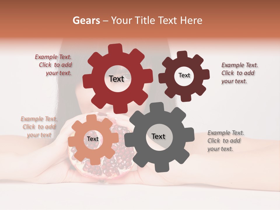 Female Hair Happy PowerPoint Template