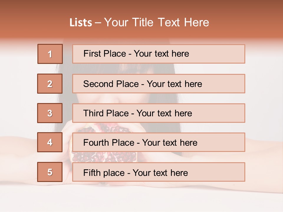 Female Hair Happy PowerPoint Template