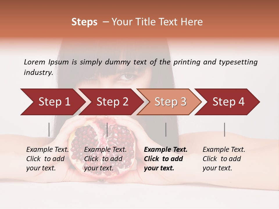 Female Hair Happy PowerPoint Template