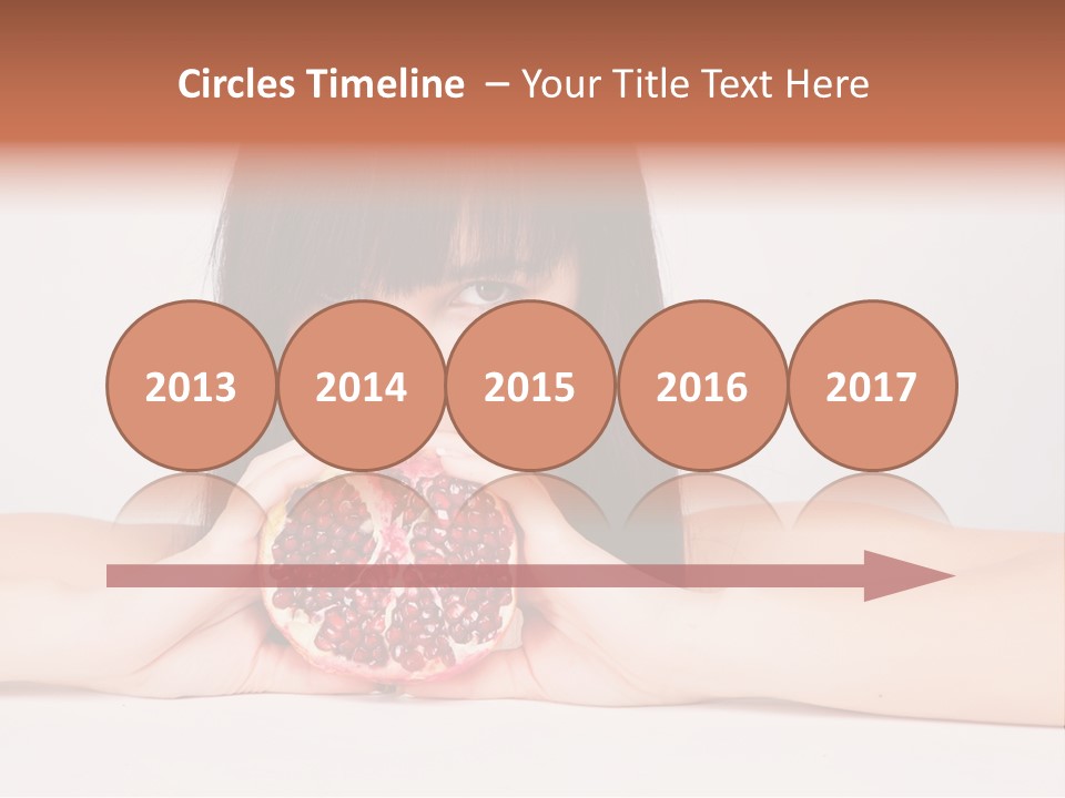 Female Hair Happy PowerPoint Template