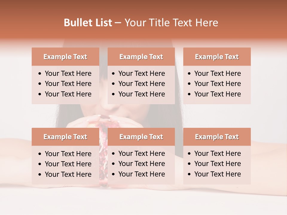 Female Hair Happy PowerPoint Template