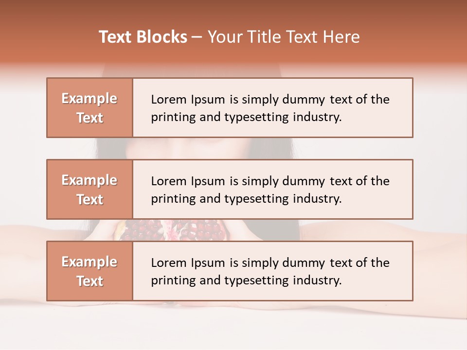 Female Hair Happy PowerPoint Template