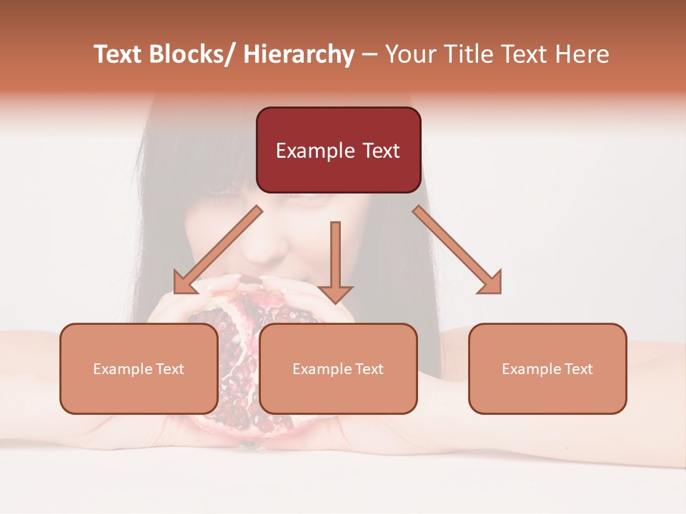 Female Hair Happy PowerPoint Template