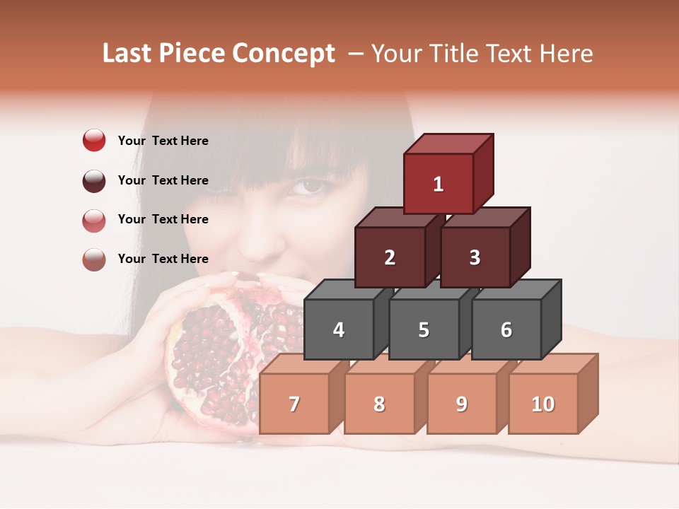 Female Hair Happy PowerPoint Template