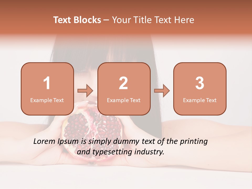 Female Hair Happy PowerPoint Template