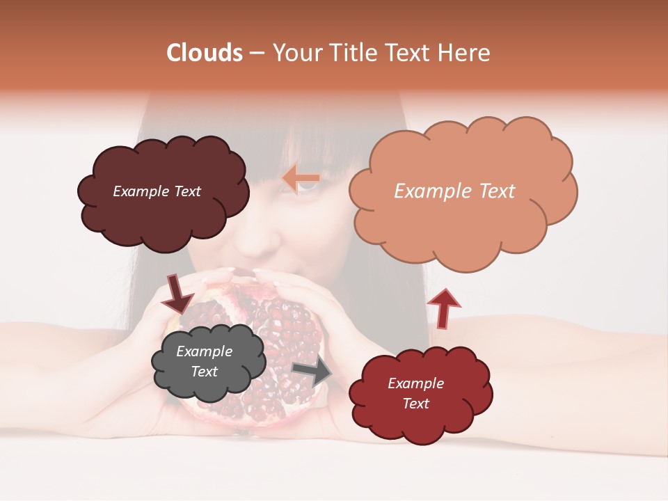 Female Hair Happy PowerPoint Template