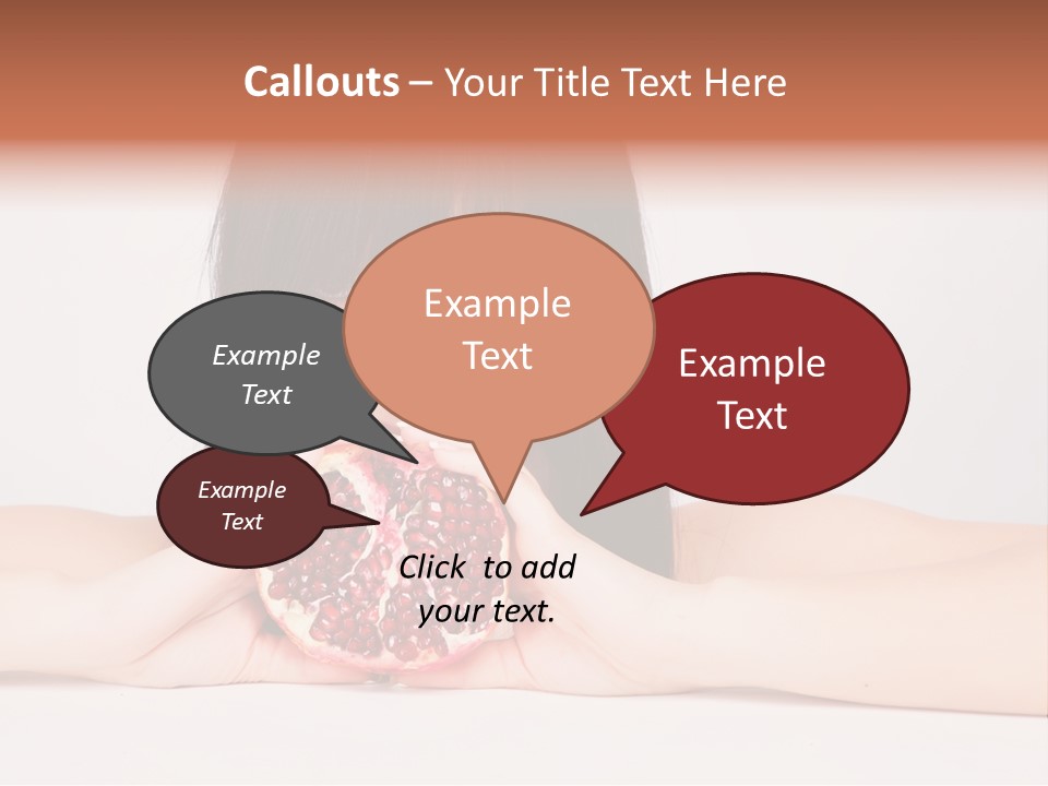 Female Hair Happy PowerPoint Template