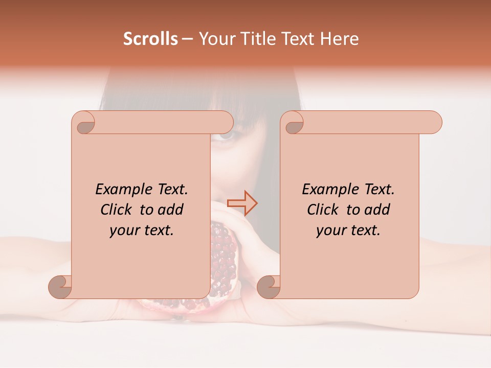 Female Hair Happy PowerPoint Template